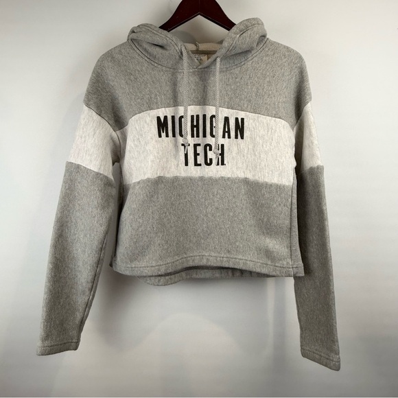 Champion Reverse Weave Michigan Tech Cropped Hoodie – Size Small - Picture 1 of 7